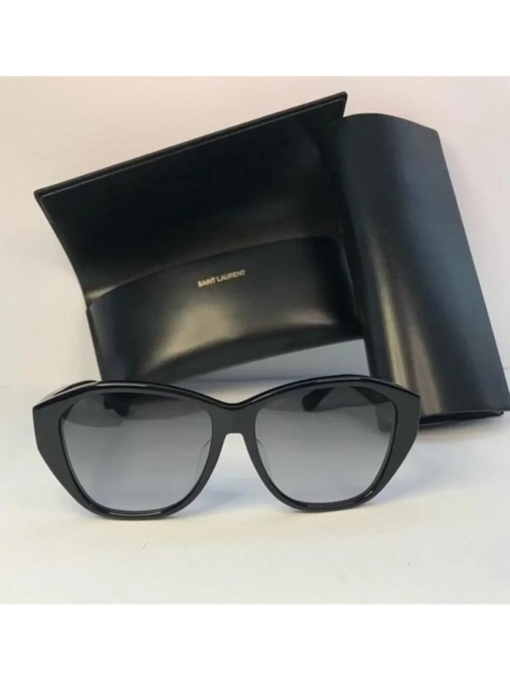 💯 - New Authentic SAINT LAURENT SLM8/F Sunglasses Black - Picture 5 of 11